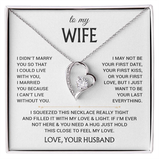 To My Wife Necklace, Christmas Gifts For Women, Anniversary Gift For Wife 12_12_White