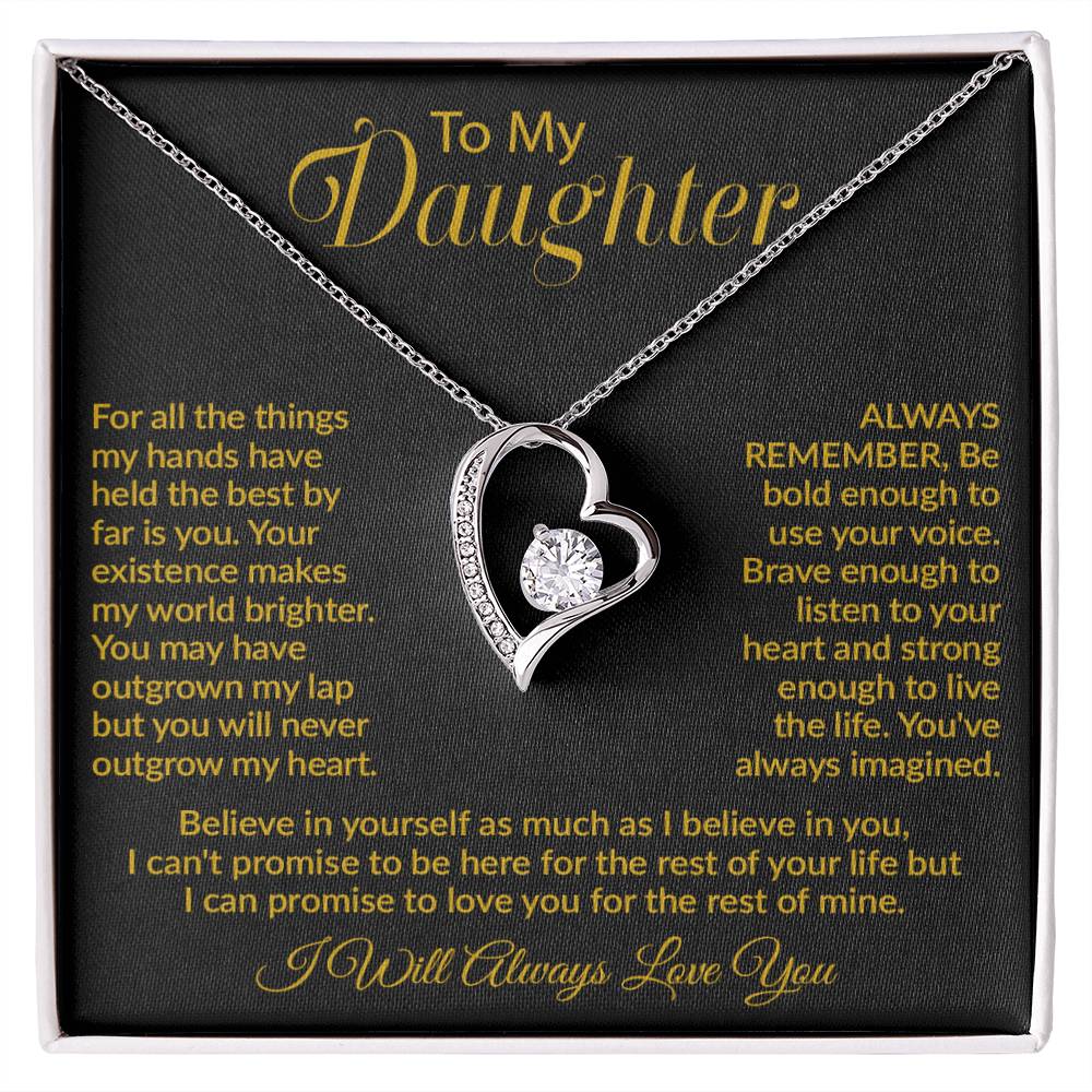 To My Daughter Necklace, Gift for Daughter from Dad, Daughter Father Necklace 6_10_Gold
