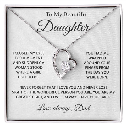 To My Daughter Necklace, Daughter Father Necklace, Daughter Gift From Dad00