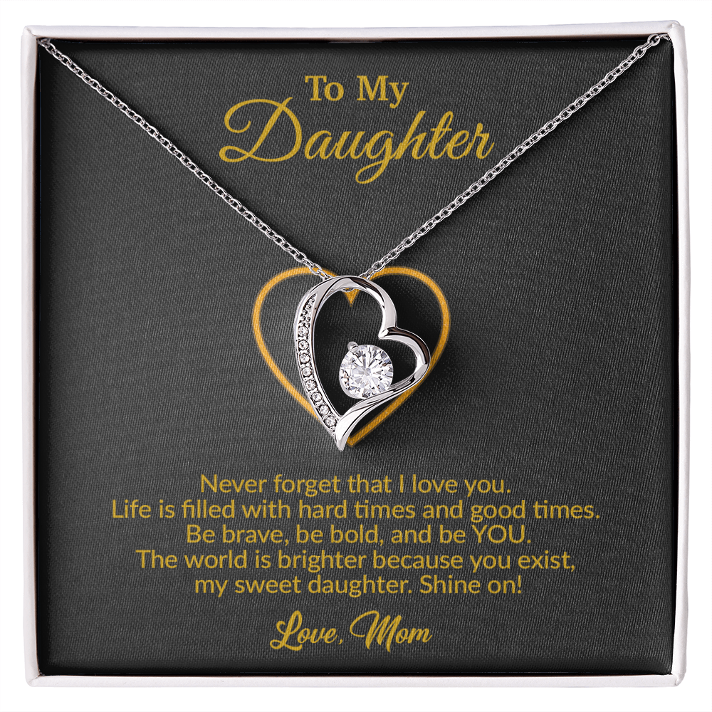 To My Daughter Necklace, Gift for Daughter from Mom, Mother Daughter Necklace