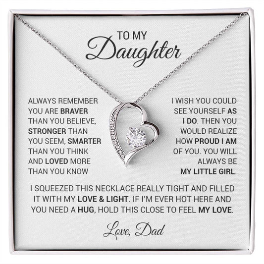 To My Daughter Necklace, Gift for Daughter from Dad, Daughter Father Necklace444