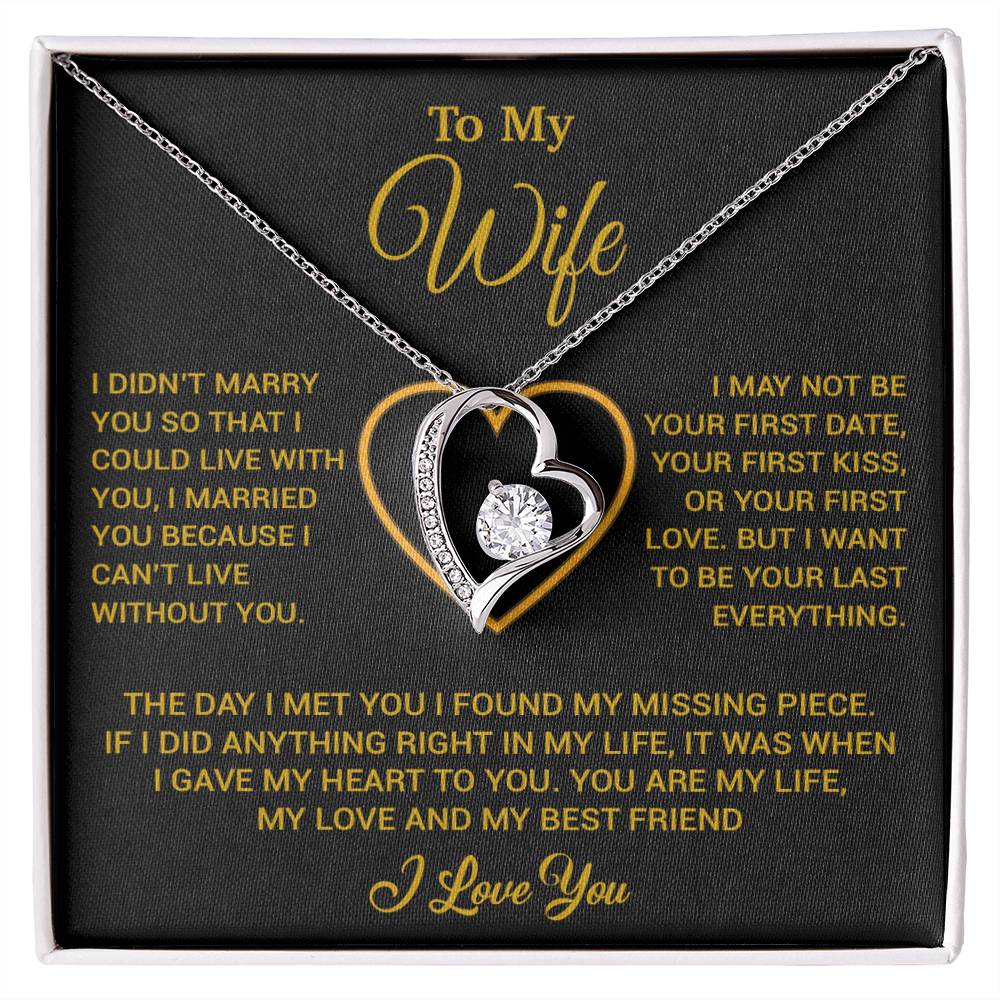 To My Wife Necklace, Christmas Gifts For Women, Anniversary Gift For Wife 14_12_Gold