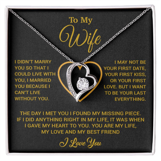 To My Wife Necklace, Christmas Gifts For Women, Anniversary Gift For Wife 14_12_Gold