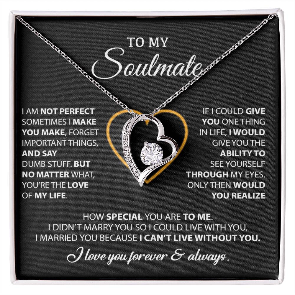 To My Soulmate Necklace, Gift For Wife From Husband, Valentines Gift For Wife 12_2_Black