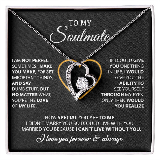 To My Soulmate Necklace, Gift For Wife From Husband, Valentines Gift For Wife 12_2_Black