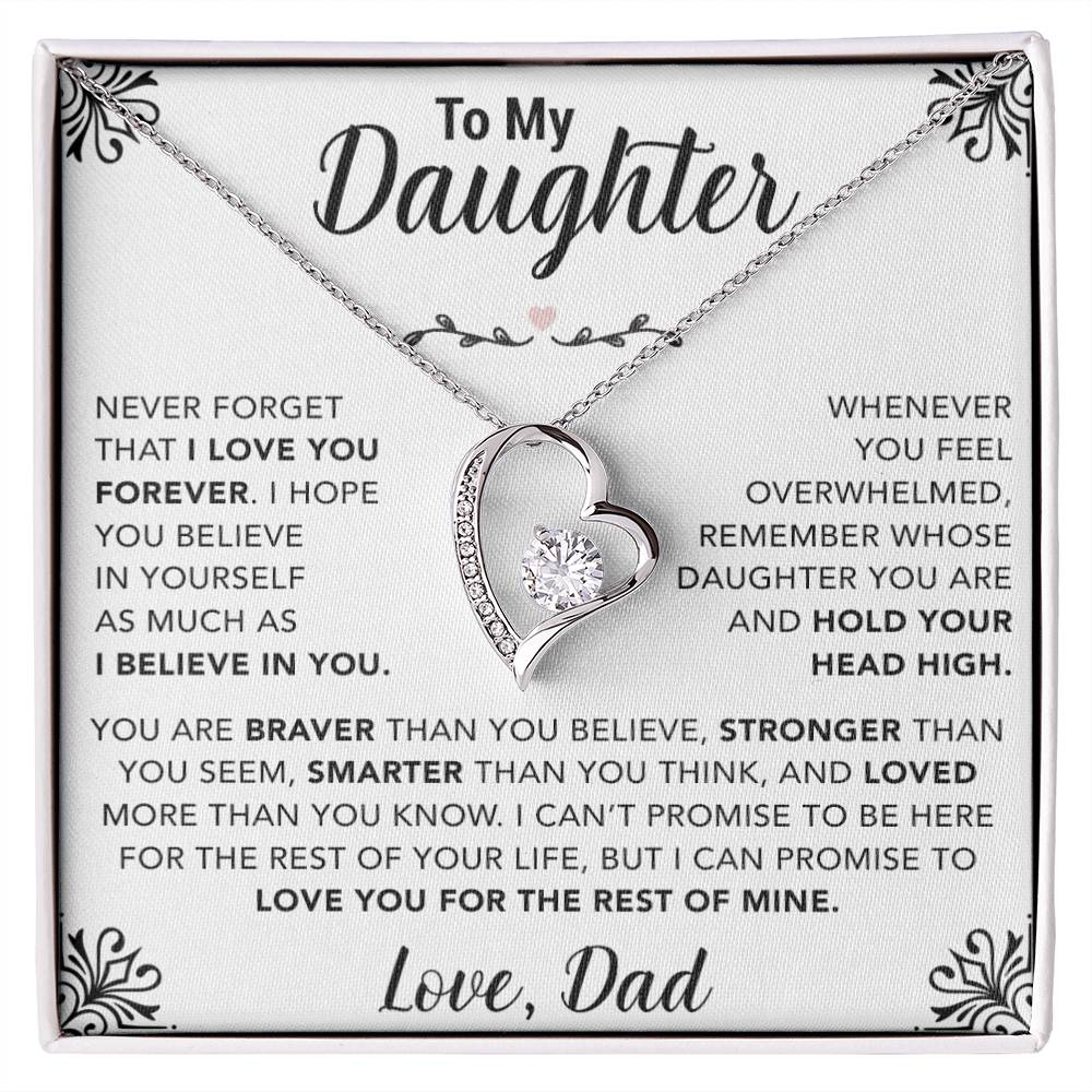 To My Daughter Necklace, Gift for Daughter from Dad, Father Daughter Necklace 30_11