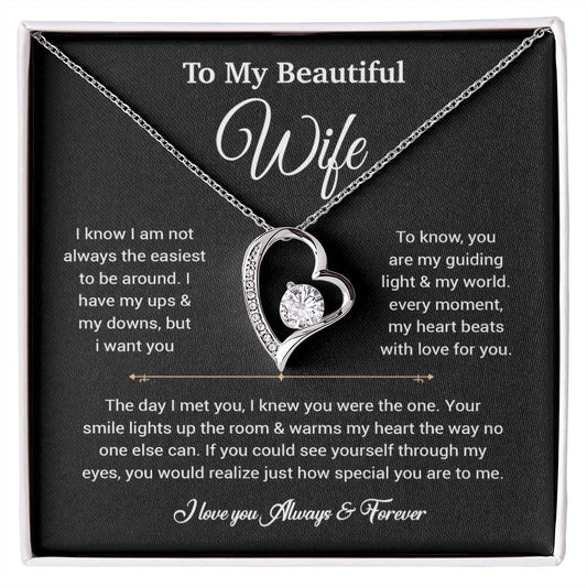 To My Wife Necklace, Gift For Wife, Anniversary Gift For Wife, Necklace For Wife 5_6_Black