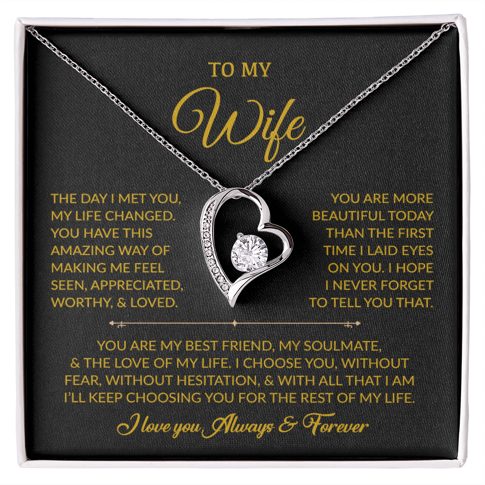 To My Wife Necklace, Gift For Wife, Anniversary Gift For Wife, Necklace For Wife