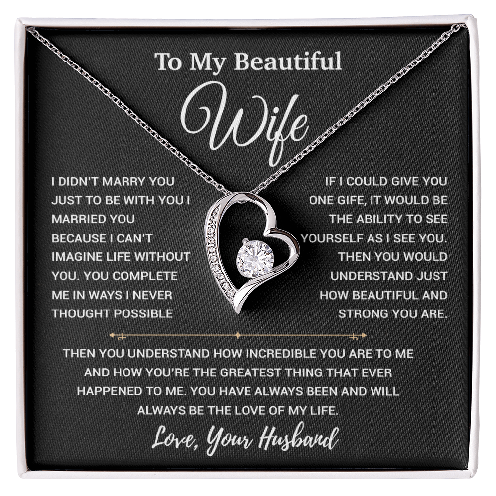 To My Wife Necklace, Christmas Gifts For Women, Anniversary Gift For Wife 11_9_Black