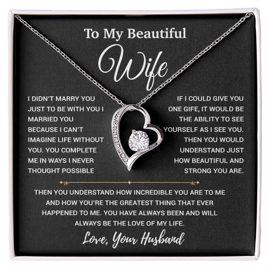 To My Wife Necklace, Christmas Gifts For Women, Anniversary Gift For Wife 11_9_Black