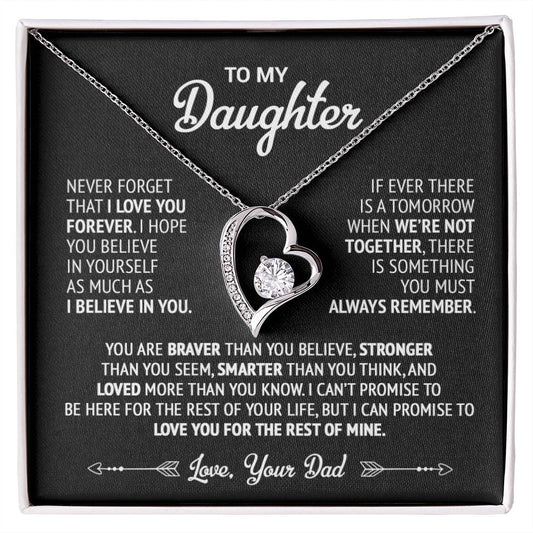 To My Daughter Necklace, Daughter Father Necklace, Daughter Gift From Dad1