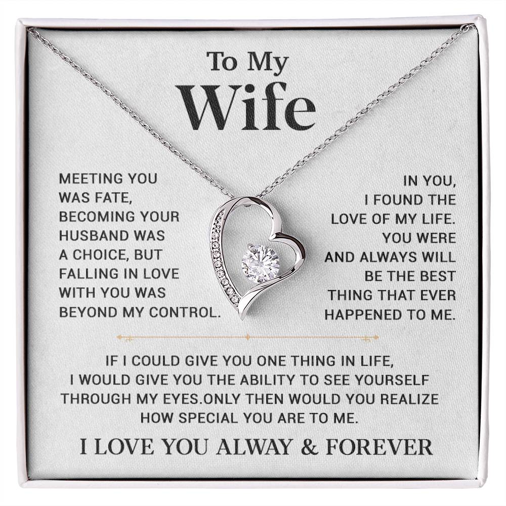 To My Wife Necklace, Gift For Wife, Anniversary Gift For Wife, Christmas Gift 20_11 White