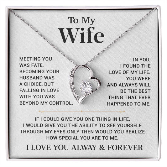 To My Wife Necklace, Gift For Wife, Anniversary Gift For Wife, Christmas Gift 20_11 White