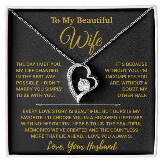 To My Wife Necklace, Vanlentines Gifts For Women, Anniversary Gift For Wife 29_12_Gold