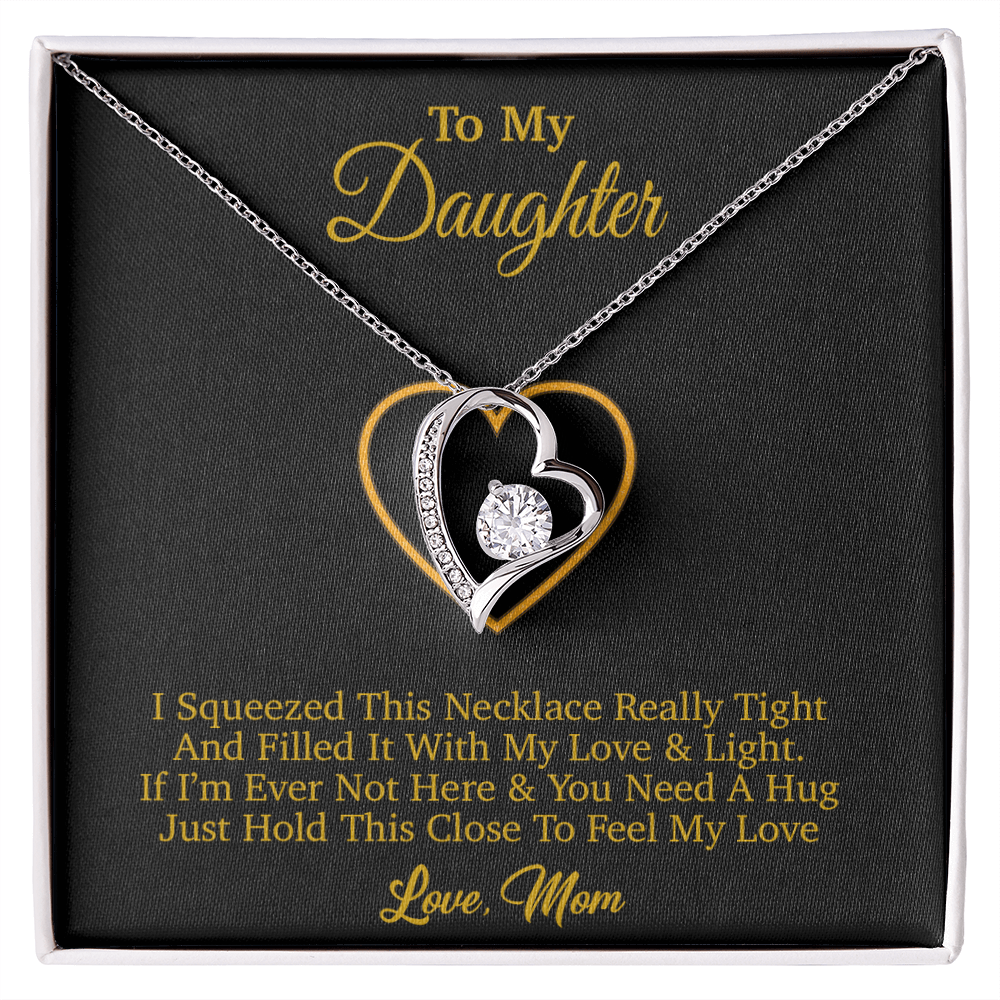 To My Daughter Necklace, Gift for Daughter from mom, Daughter mother Necklace 1_4_Gold