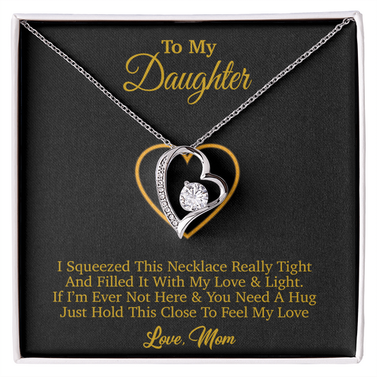 To My Daughter Necklace, Gift for Daughter from mom, Daughter mother Necklace 1_4_Gold