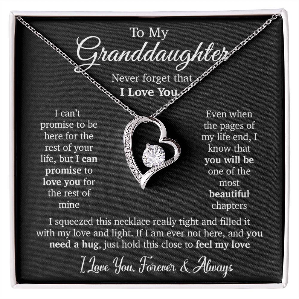 To My Granddaughter Necklace,Granddaughter Christmas Gift,Granddaughter Birthday Gift