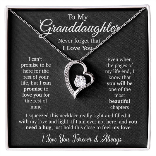 To My Granddaughter Necklace,Granddaughter Christmas Gift,Granddaughter Birthday Gift
