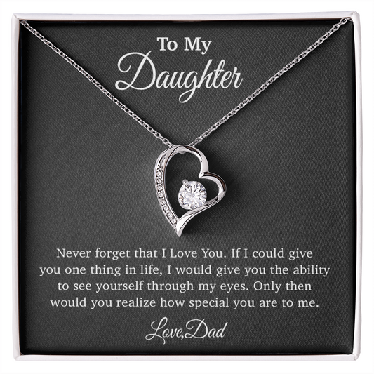 To My Daughter Necklace, Gift for Daughter from Dad, Father Daughter Necklace 29_4