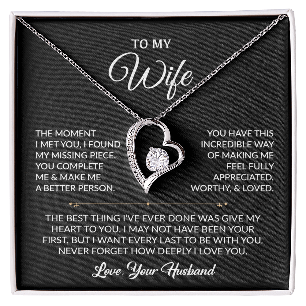 To My Wife Necklace, Gift For Wife, Anniversary Gift For Wife, Christmas Gift