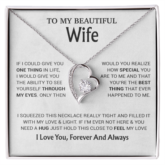 To My Wife Necklace, Christmas Gifts For Wife, Anniversary Cute Gift For Wife_23_8_White