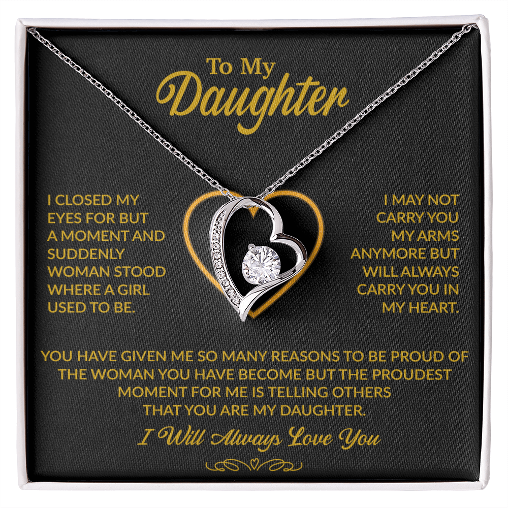 To My Daughter Necklace, Gift for Daughter from Dad, Daughter Father Necklace 27_9_Gold