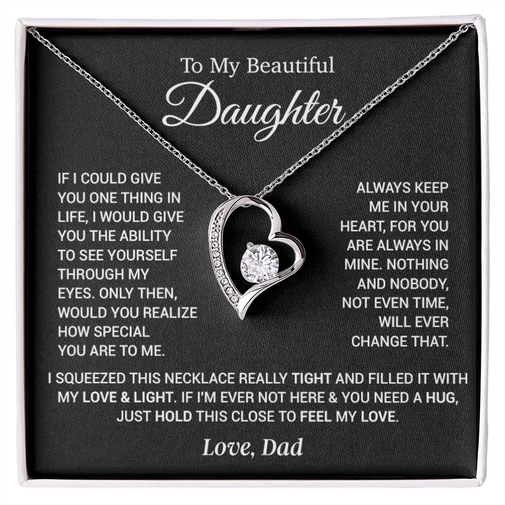 To My Daughter Necklace, Daughter Father Necklace, Daughter Gift From Dad 24_11_Black