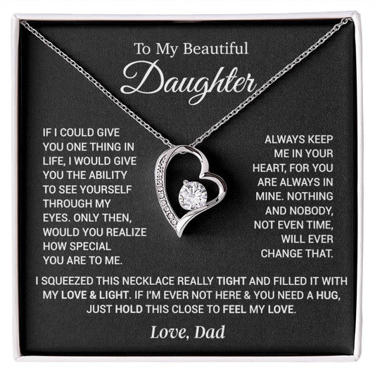 To My Daughter Necklace, Daughter Father Necklace, Daughter Gift From Dad 24_11_Black