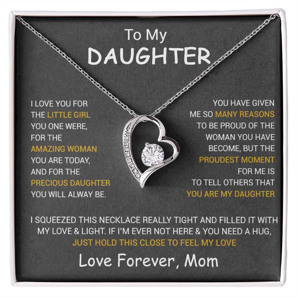 To My Daughter Necklace, Daughter Mother Necklace, Daughter Gift From Dad, Mom 1_10