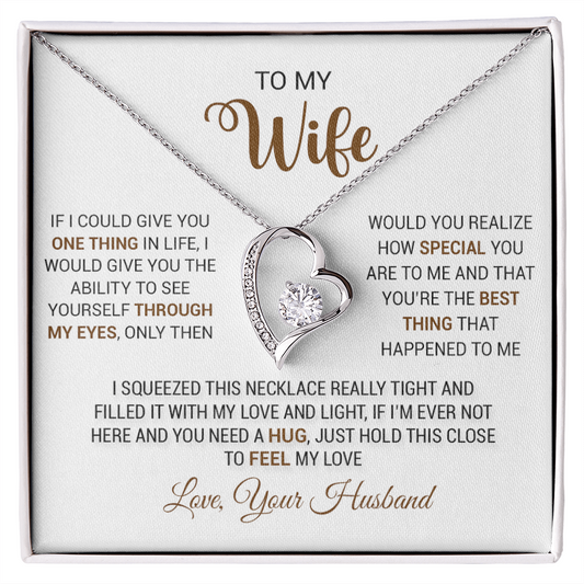To My Wife Necklace, Gift For Wife, Anniversary Gift For Wife, Christmas Gift 25_9_White