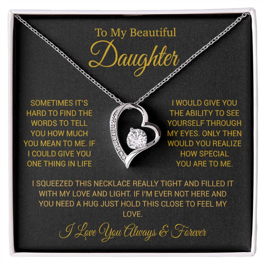To My Daughter Necklace, Daughter Father Necklace, Daughter Gift From Dad,Mom 24_9