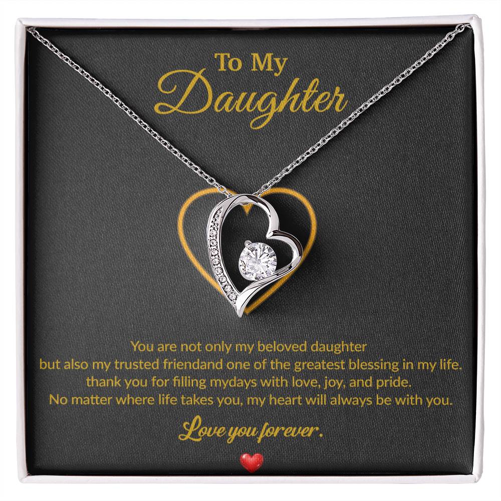 To My Daughter Necklace, Gift for Daughter from Dad, Father Daughter Necklace