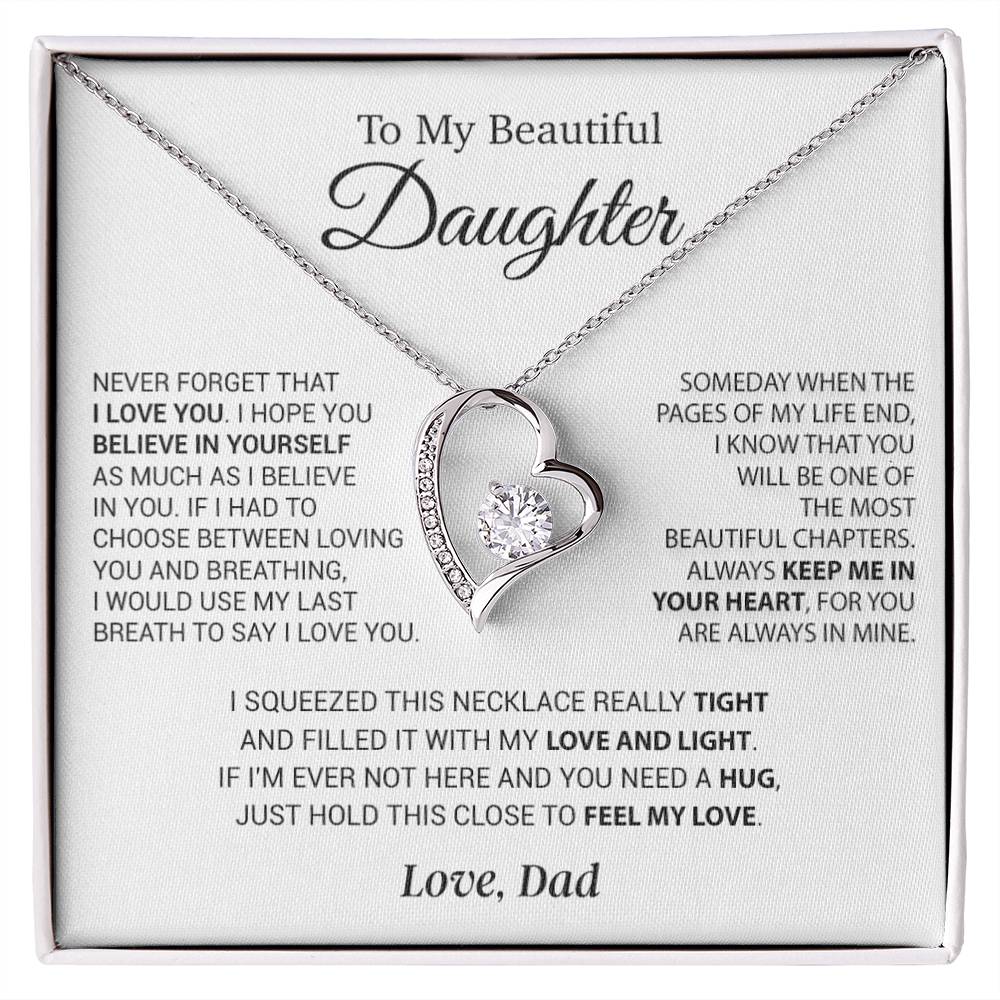 To My Daughter Necklace, Daughter Father Necklace, Daughter Gift From Dad 6_9 New