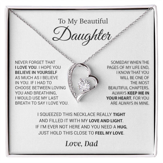 To My Daughter Necklace, Daughter Father Necklace, Daughter Gift From Dad 6_9 New
