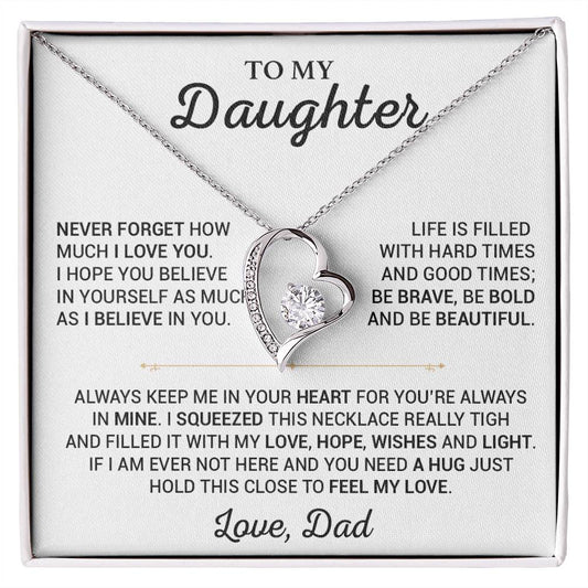 To My Daughter Necklace, Gift for Daughter from Dad,Daughter Father Necklace 20_7