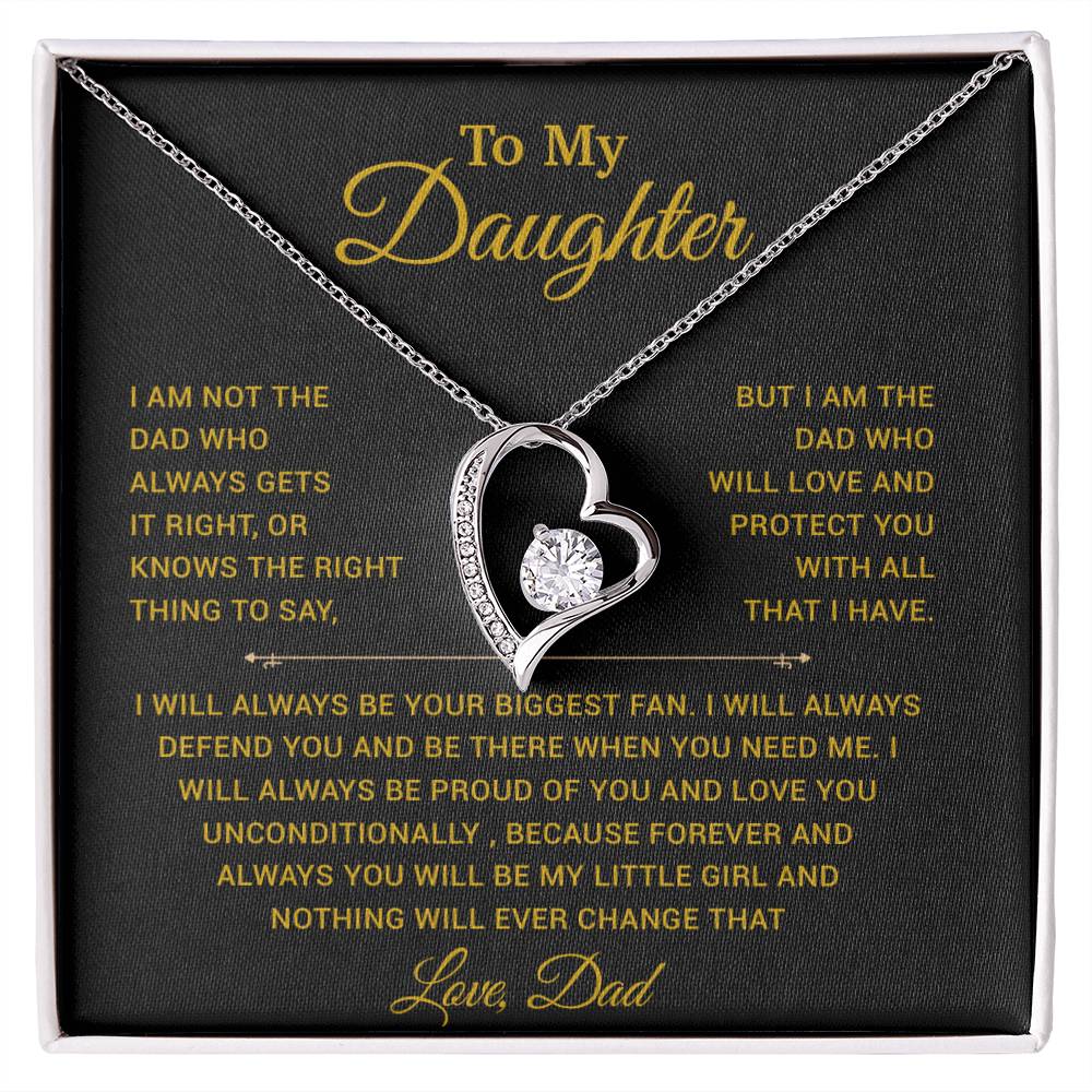 To My Daughter Necklace, Gift for Daughter from Dad, Father Daughter Necklace 23_11_Gold