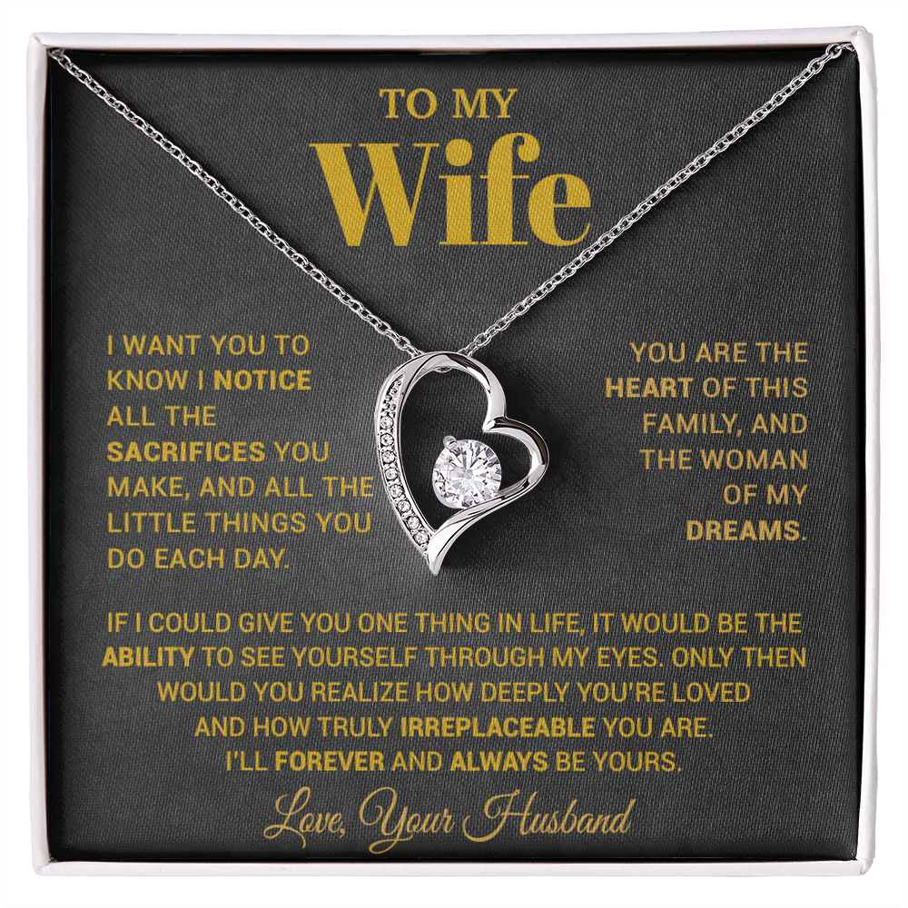 To My Wife Necklace, Christmas Gifts For Women, Anniversary Gift For Wife 6_10_Gold