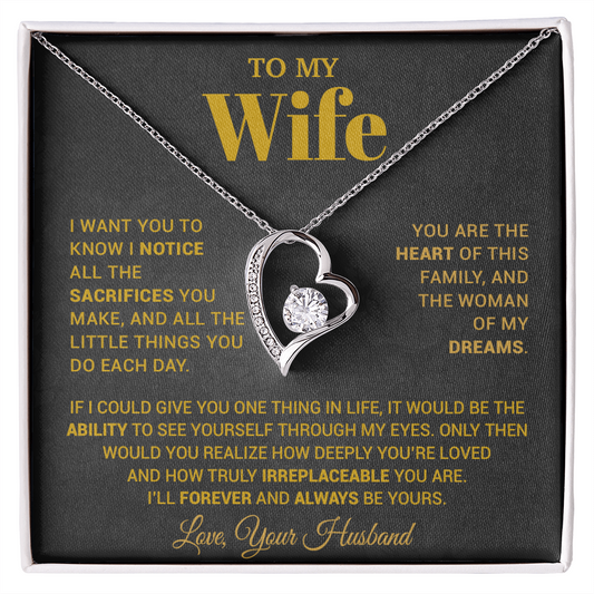 To My Wife Necklace, Christmas Gifts For Women, Anniversary Gift For Wife 6_10_Gold