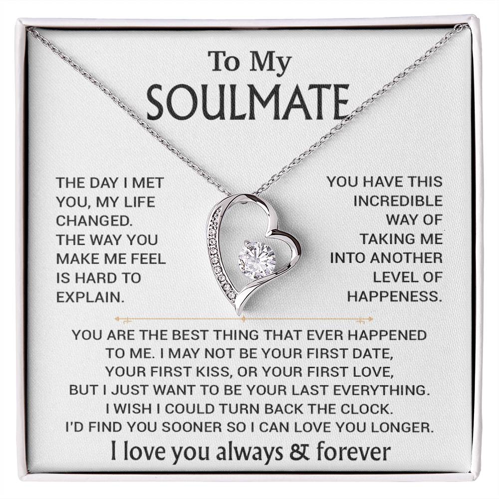 To My Soulmate Necklace, Soulmate Gift, Gift For Girlfriend, Christmas Gift 26_8_WHITE