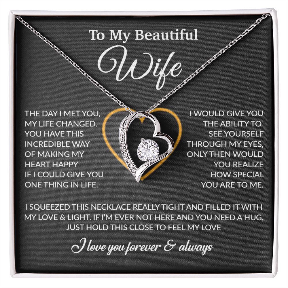 To My Wife Necklace, Gift For Wife, Anniversary Gift For Wife, Necklace For Wife 23_1_Black