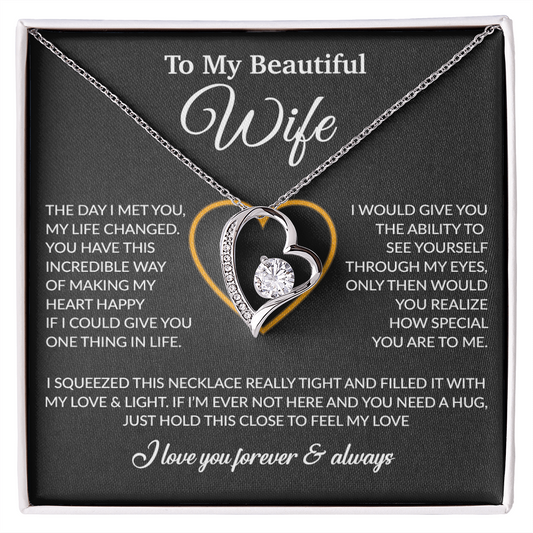 To My Wife Necklace, Gift For Wife, Anniversary Gift For Wife, Necklace For Wife 23_1_Black
