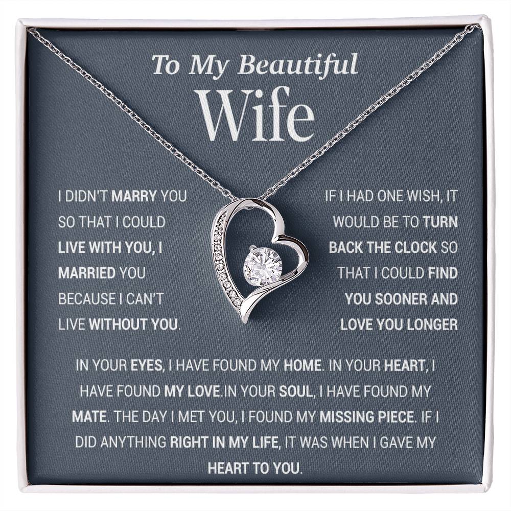 To My Wife Necklace, Gift For Wife, Anniversary Gift For Wife, Christmas Gift 27_11_Blue