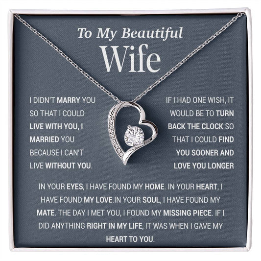To My Wife Necklace, Gift For Wife, Anniversary Gift For Wife, Christmas Gift 27_11_Blue