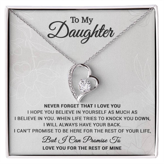 To My Daughter Necklace, Gift From Mom Dad, Birthday Christmas Gift