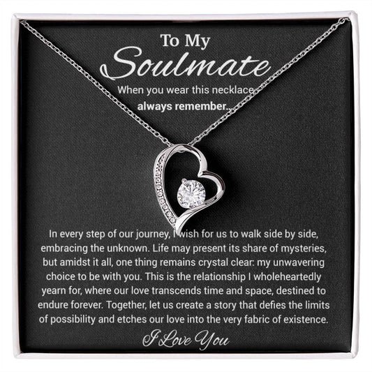 To My Soulmate Necklace, Anniversary Gift, Sentimental Gift, Soulmate Gift, Christmas Gift