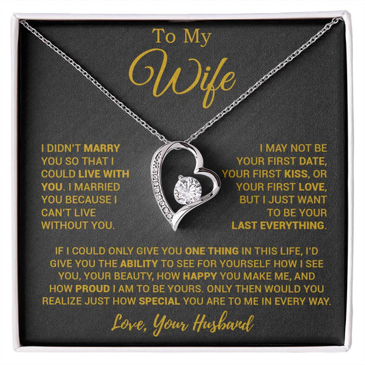 To My Wife Necklace, Gift For Wife, Anniversary Gift For Wife, Necklace For Wife 27_3_Gold