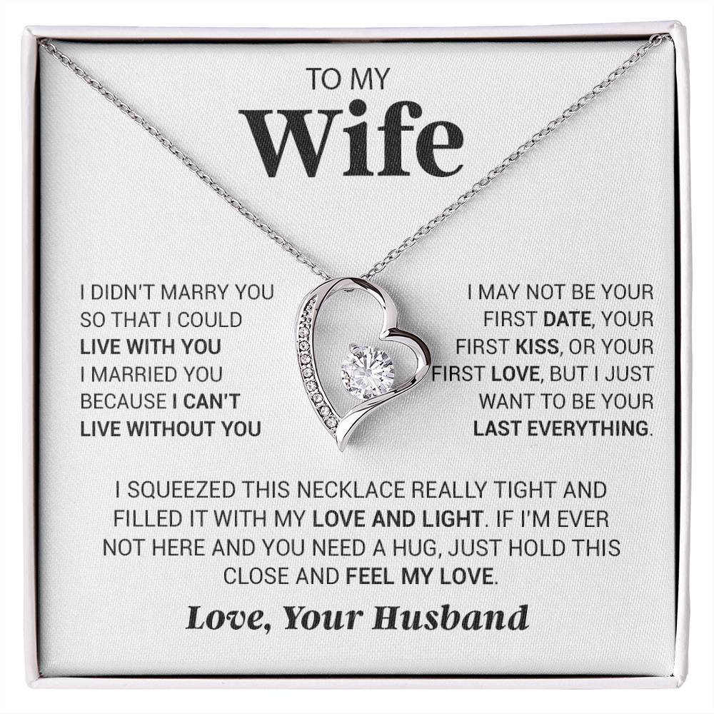 To My Wife Necklace, Anniversary Gift For Wife, Wife Birthday Gift,Christmas Gift