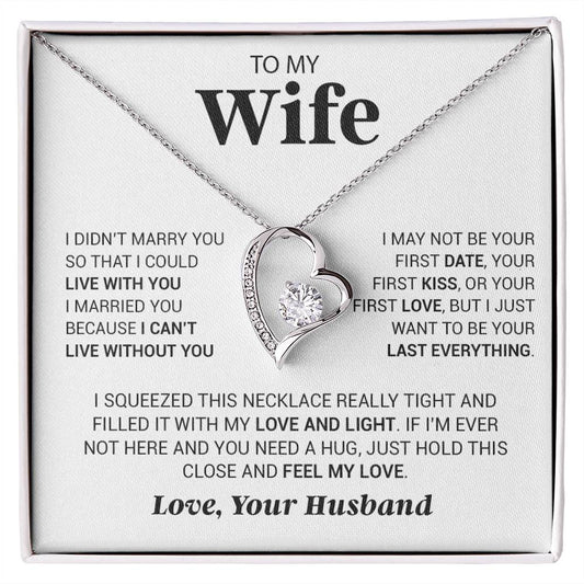 To My Wife Necklace, Anniversary Gift For Wife, Wife Birthday Gift,Christmas Gift