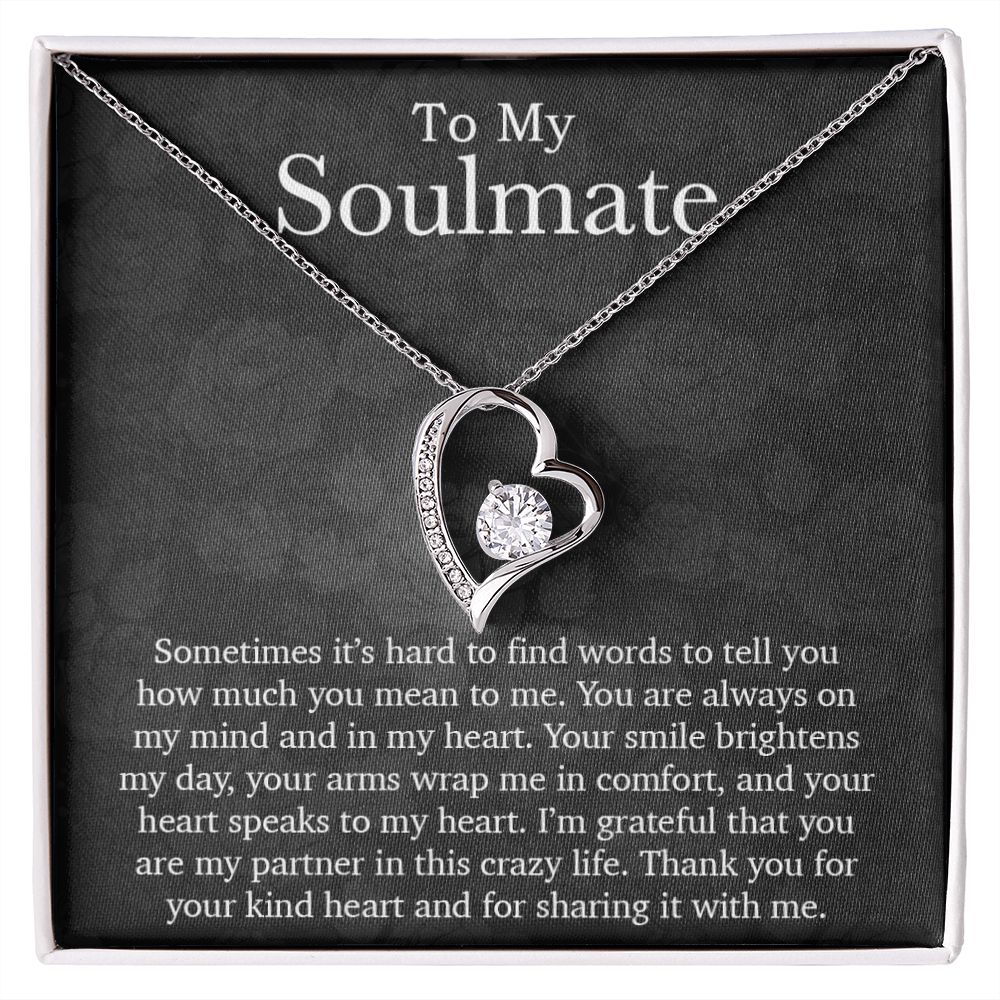To My Soulmate Necklace, Gift for My Soulmate, Birthday Gift for Her, Wife, Anniversary Gifts