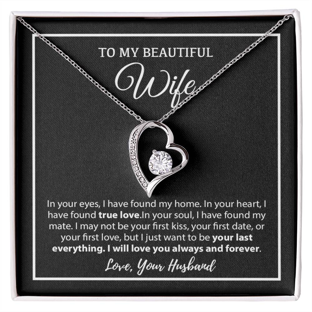 To My Wife Necklace, Christmas Gifts For Women, Anniversary Gift For Wife 18_12_White